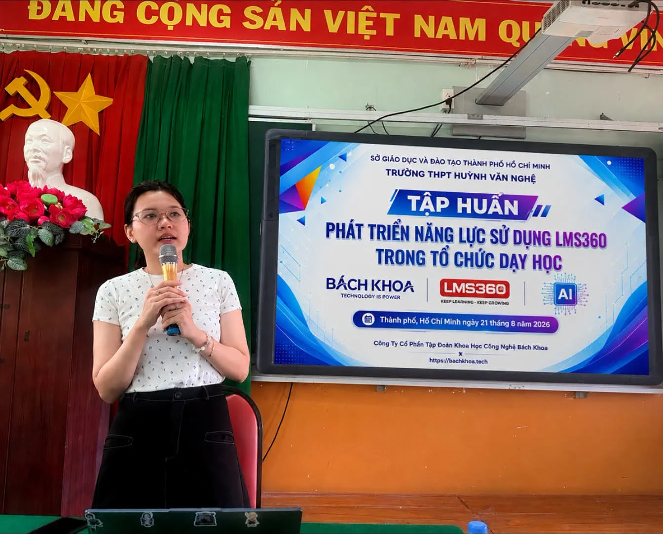 TRƯỜNG THPT HUỲNH VĂN NGHỆ TỔ CHỨC TẬP HUẤN PHÁT TRIỂN NĂNG LỰC SỬ DỤNG LMS360 TRONG TỔ CHỨC DẠY HỌC
