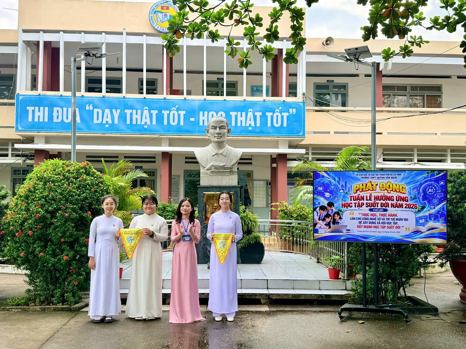 TRƯỜNG THPT HUỲNH VĂN NGHỆ PHÁT ĐỘNG TUẦN LỄ HƯỞNG ỨNG HỌC TẬP SUỐT ĐỜI NĂM 2026 – LAN TỎA TRI THỨC, KIẾN TẠO TƯƠNG LAI