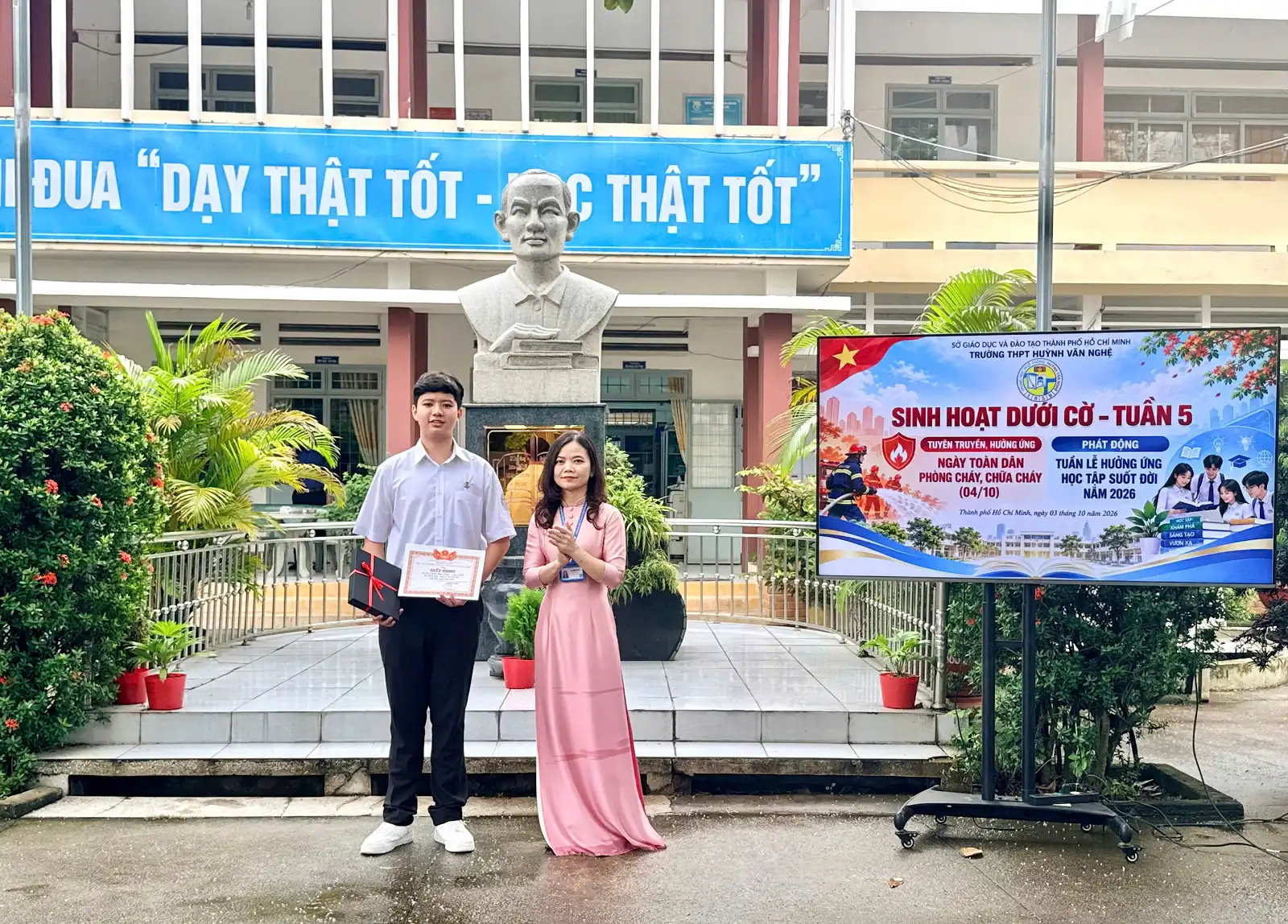 TRƯỜNG THPT HUỲNH VĂN NGHỆ PHÁT ĐỘNG TUẦN LỄ HƯỞNG ỨNG HỌC TẬP SUỐT ĐỜI NĂM 2026 – LAN TỎA TRI THỨC, KIẾN TẠO TƯƠNG LAI