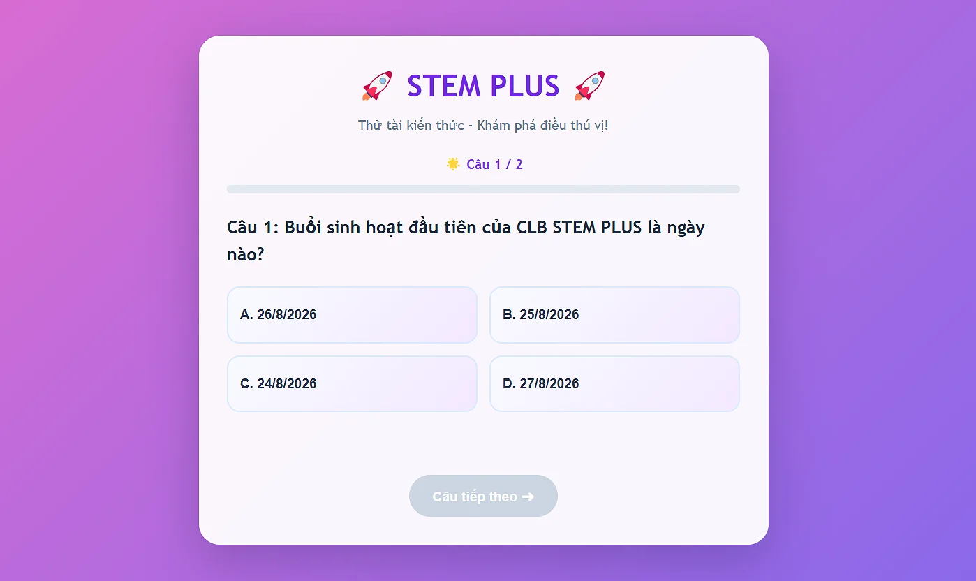 CÂU LẠC BỘ TIN HỌC – STEM (STEM PLUS) BỨT PHÁ SÁNG TẠO VỚI CHỦ ĐỀ THÁNG 10: “LẬP TRÌNH SÁNG TẠO VÀ ỨNG DỤNG AI HỖ TRỢ LẬP TRÌNH”
