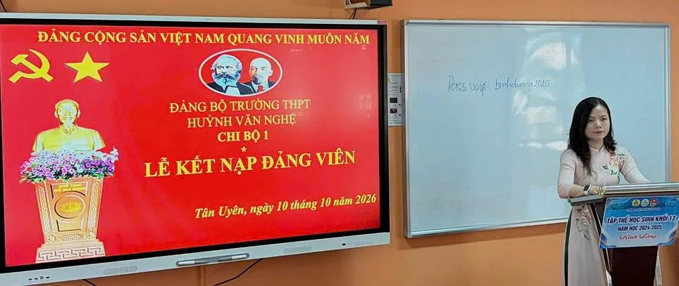 CHI BỘ 1 TỔ CHỨC LỄ KẾT NẠP ĐẢNG VIÊN MỚI VŨ THỊ THANH MAI