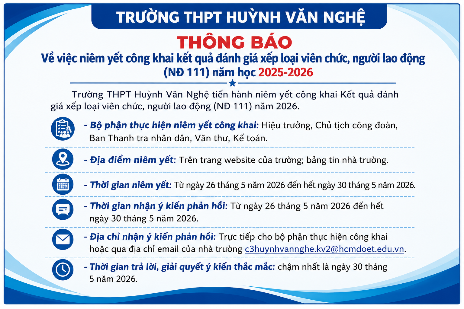 Trường THPT Huỳnh Văn Nghệ
