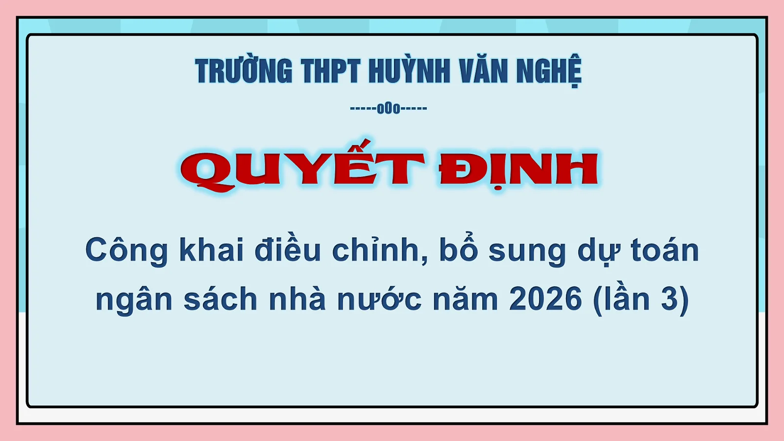 Trường THPT Huỳnh Văn Nghệ