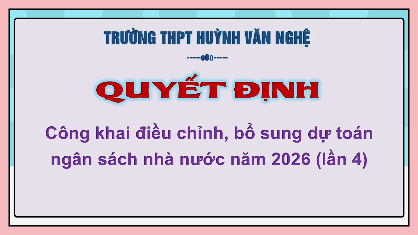 Trường THPT Huỳnh Văn Nghệ